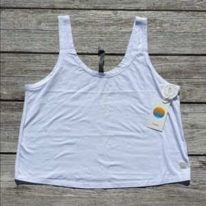 VUORI Sutton Relaxed Tank WHITE SIZE LARGE NWT
